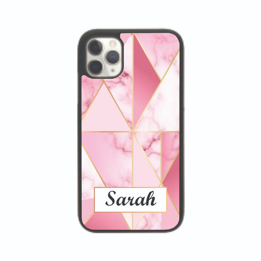 Light Pink Marble Geometric Personalised Case