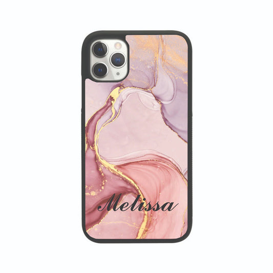 Rich Pink Marble Personalised Case