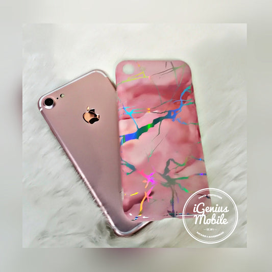 SALE - Pink Holo Marble Case