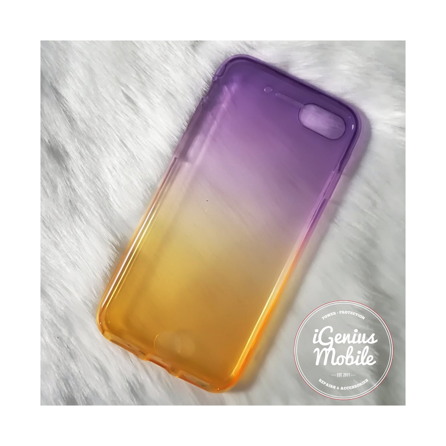 SALE - Shockproof Ombré Case (Silicone, Purple & Yellow)