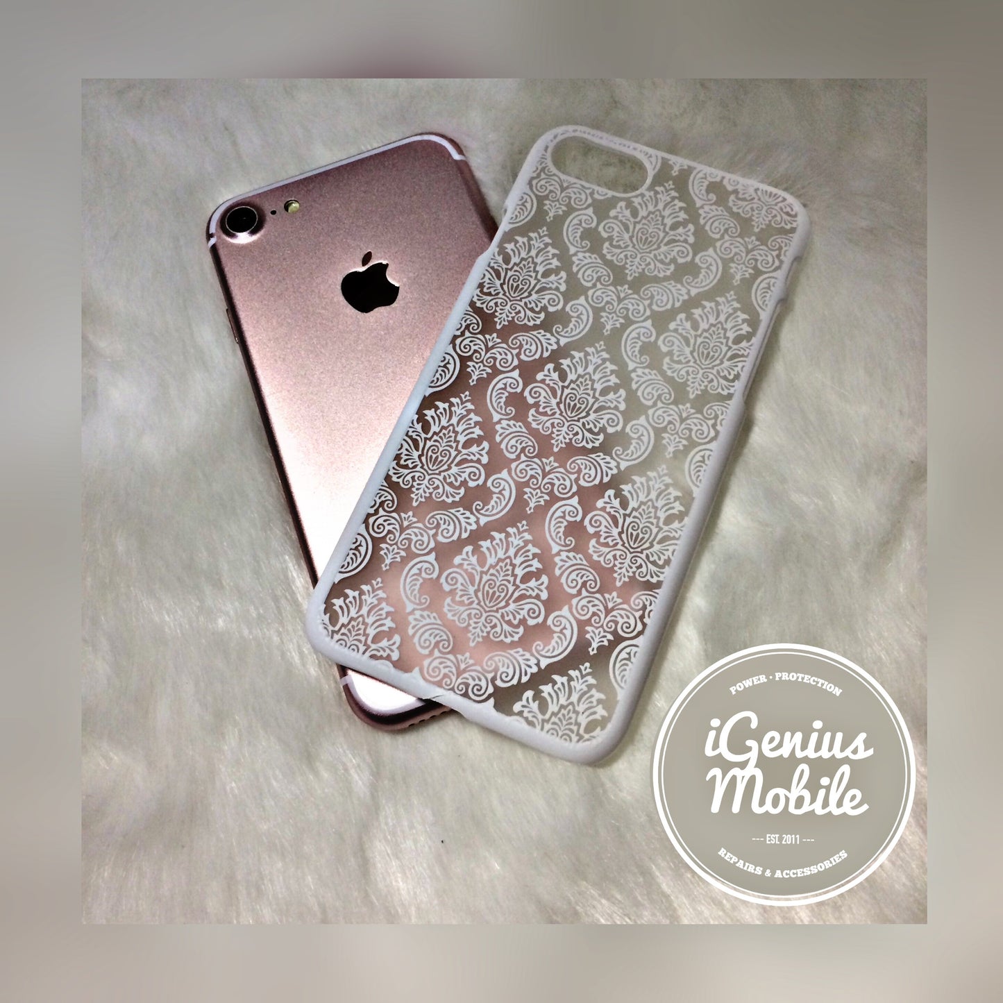 SALE - White Damask Case