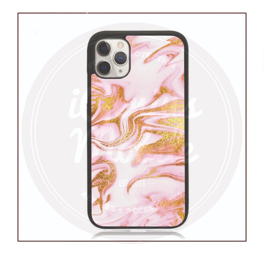 Gold Pink Marble Case