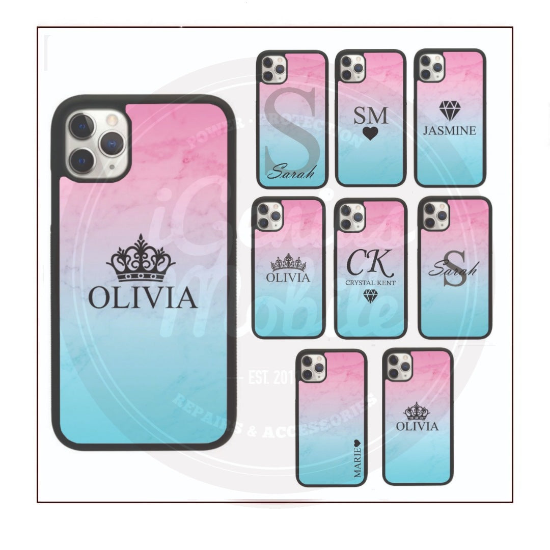 Pink Sea Queen Crown Case Personalised