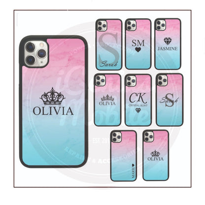 Pink Sea Queen Crown Case Personalised