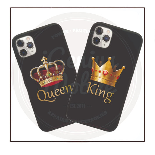 Black Royal King & Queen Couple Case