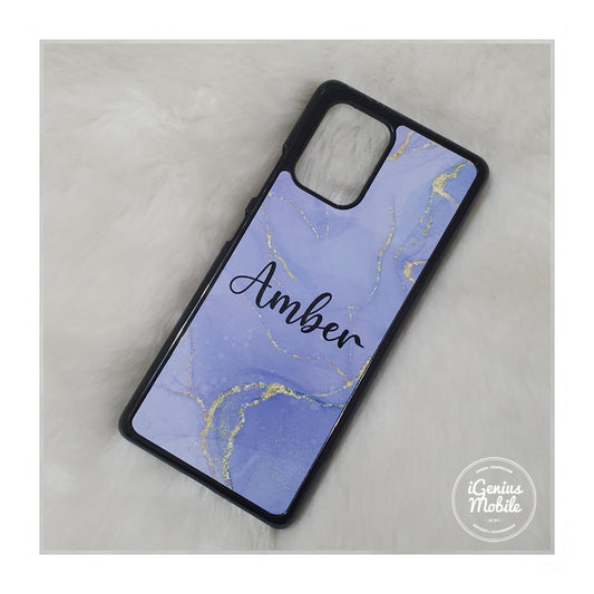 Personalised Blue Gold Marble Case