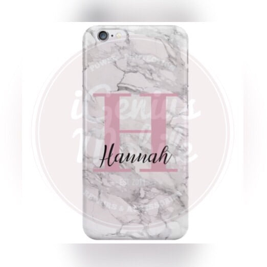 Grey Marble Name & Initial Case